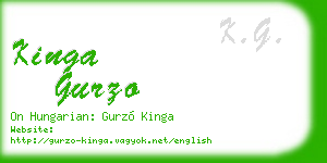 kinga gurzo business card